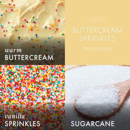 Buttercream Sprinkles 7oz Single Wick Candle